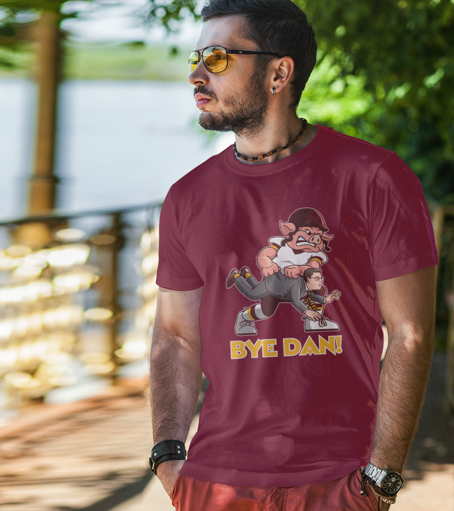 BYE DAN Football Pig Player Carrying A Man T-Shirt