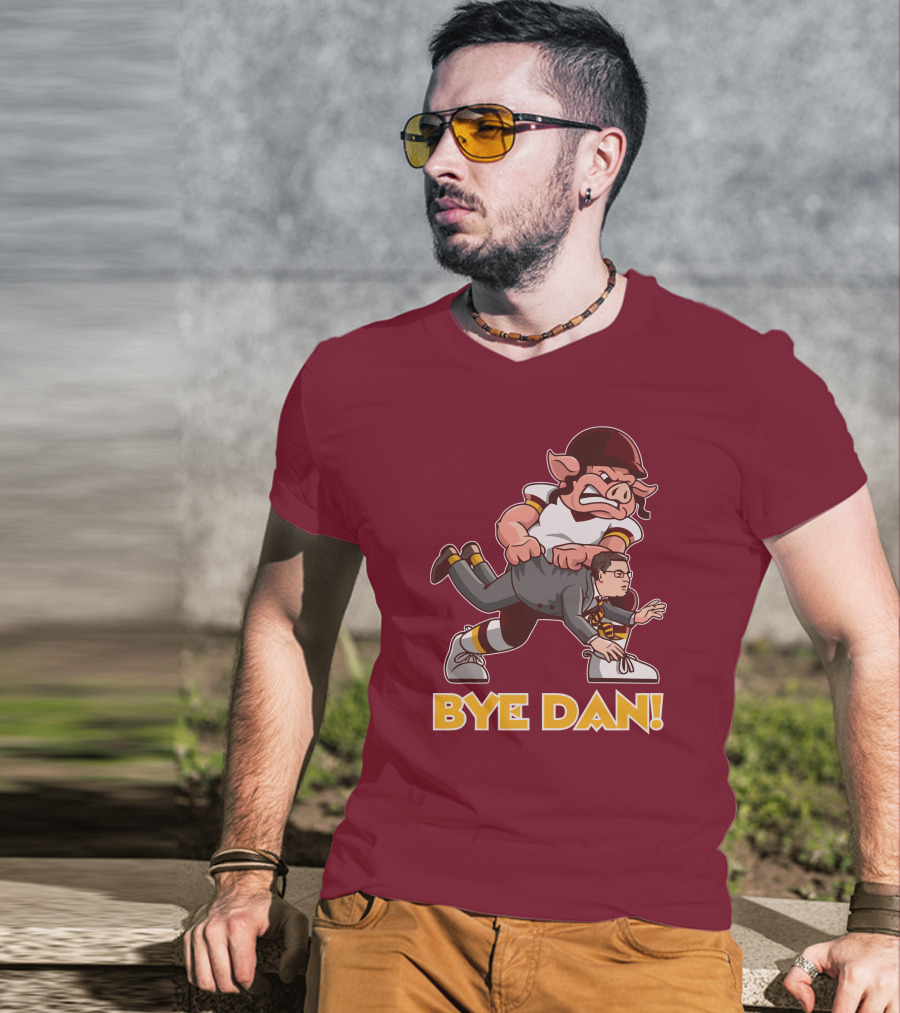 BYE DAN Football Pig Player Carrying A Man T-Shirt