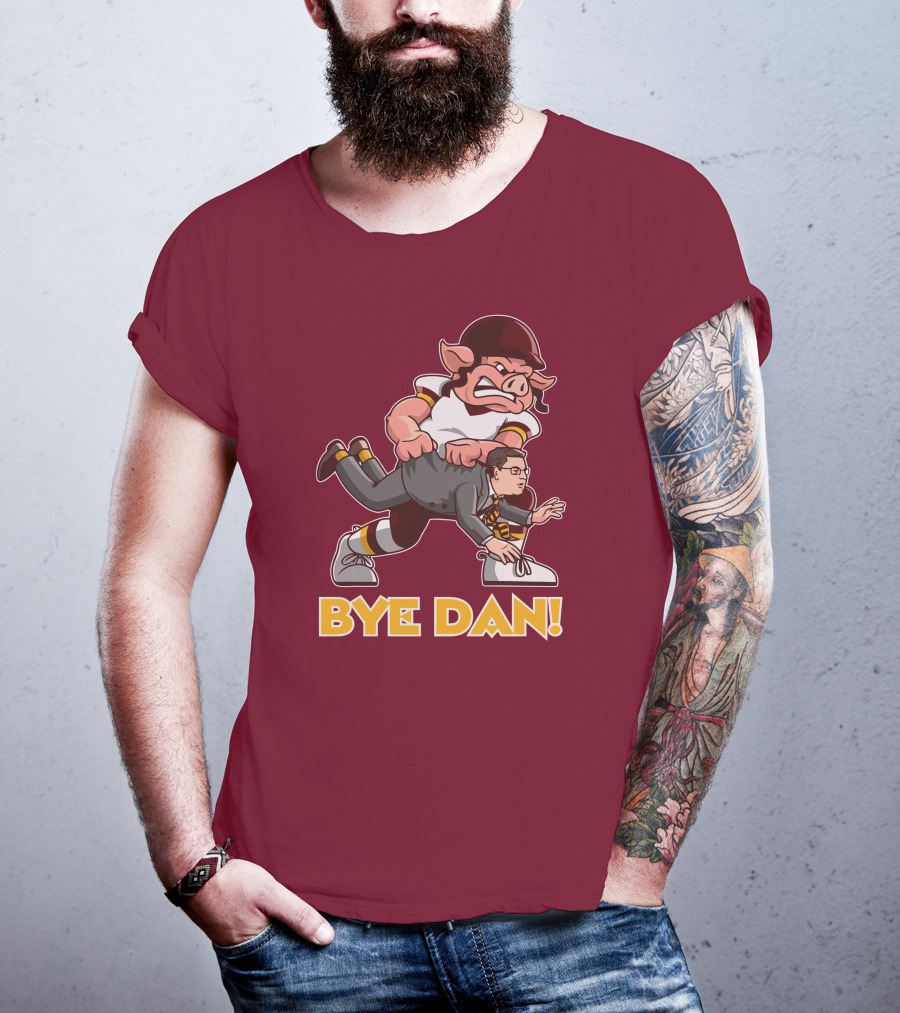 BYE DAN Football Pig Player Carrying A Man T-Shirt