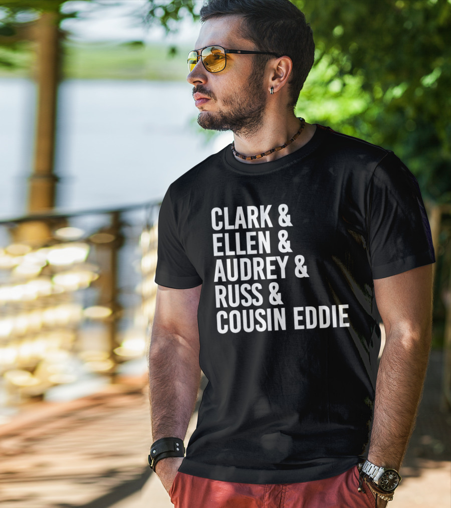 Clark And Ellen Audrey And Russ And Cousin Eddie National Lampoon's Vacation Characters T-Shirt