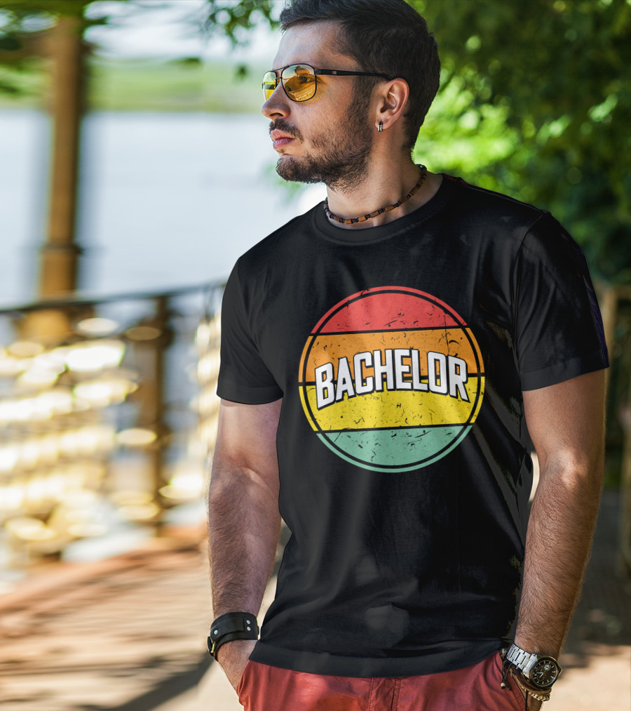 Bachelor Retro Sunset Circle T-Shirt