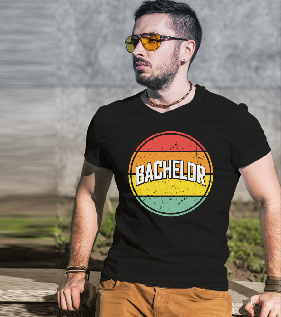 Bachelor Retro Sunset Circle T-Shirt