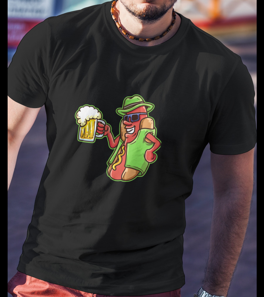 Oktoberfest Beer Hotdog Bratwurst German T-Shirt