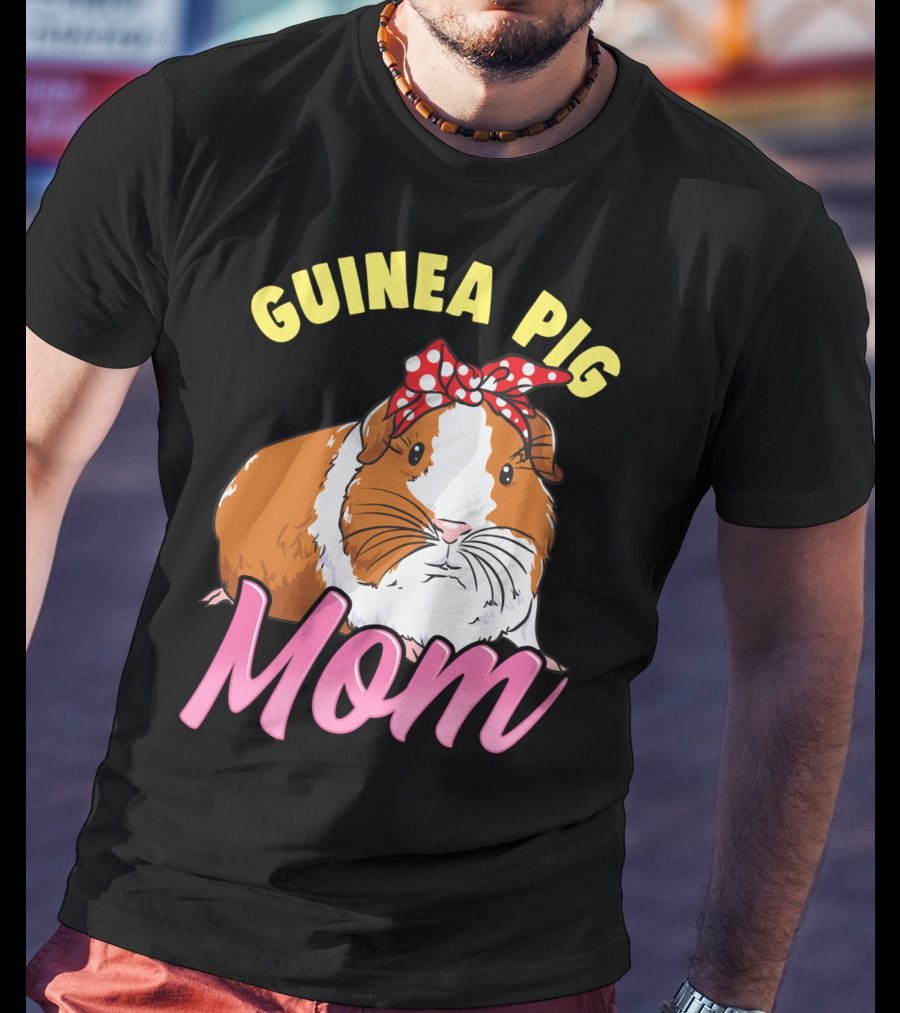 Guinea Pig Mom Wheek Squad Bow Tie Edition T-Shirt