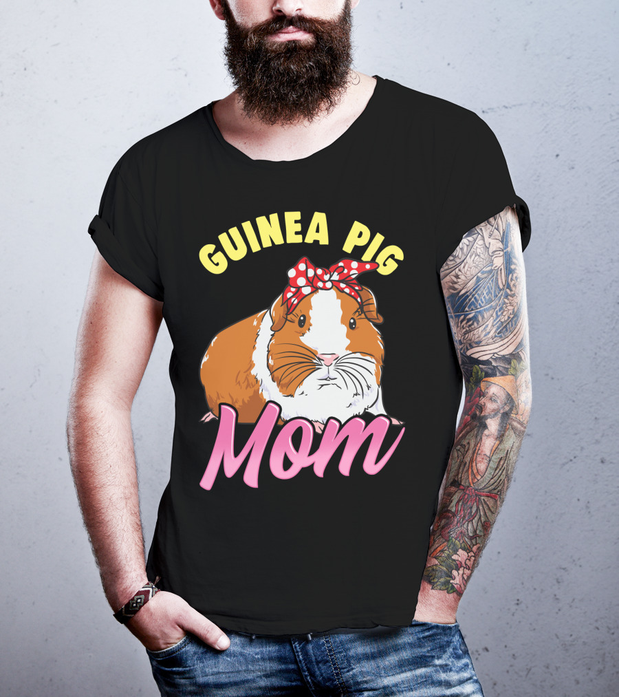 Guinea Pig Mom Wheek Squad Bow Tie Edition T-Shirt