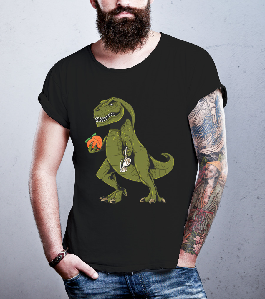 State Of Georgia Dinosaur Holding Peach Funny Sweet Georgia Peach T-Shirt