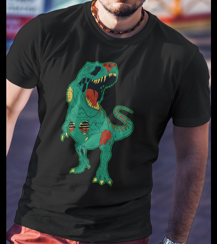 Zombiesaurus Rex Halloween Dinosaur Zombie Trick Or Treat T-Shirt