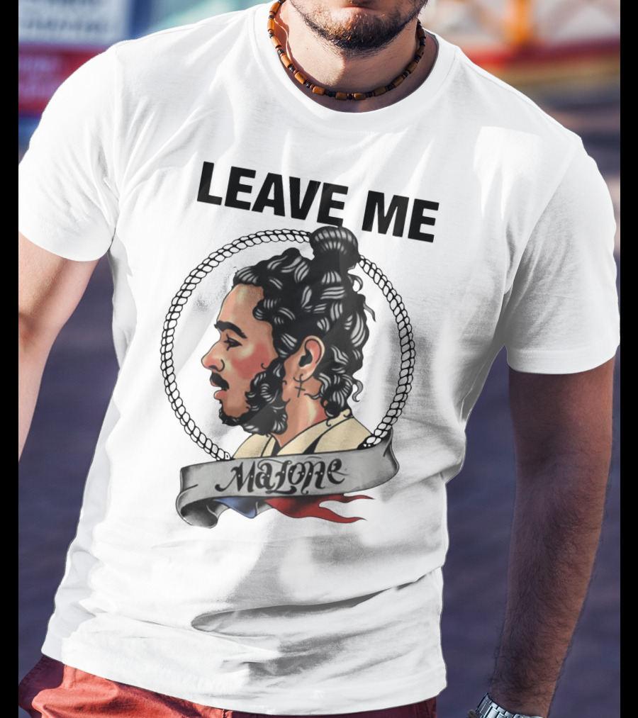 Leave Me Malone Portrait With Bun And Cross Earring T-Shirt