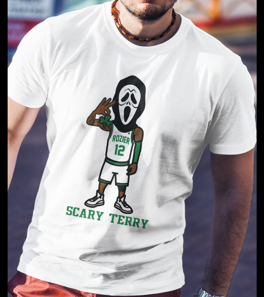 Scary Terry Rozier 12 Basketball Ghost Costume T-Shirt