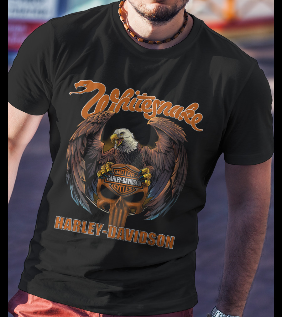 Whitesnake Harley Davidson Motor Cycles Eagle T-Shirt