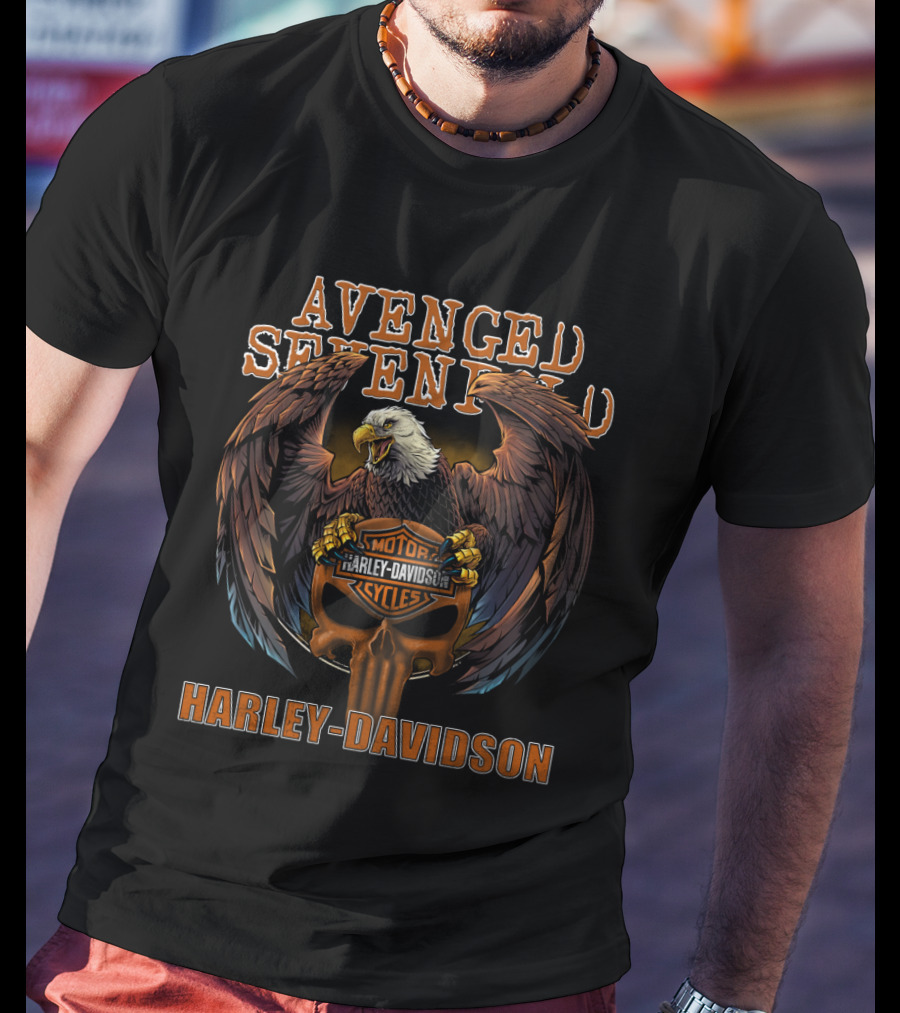 Avenged Sevenfold Harley Davidson Motorcycles Eagle T-Shirt