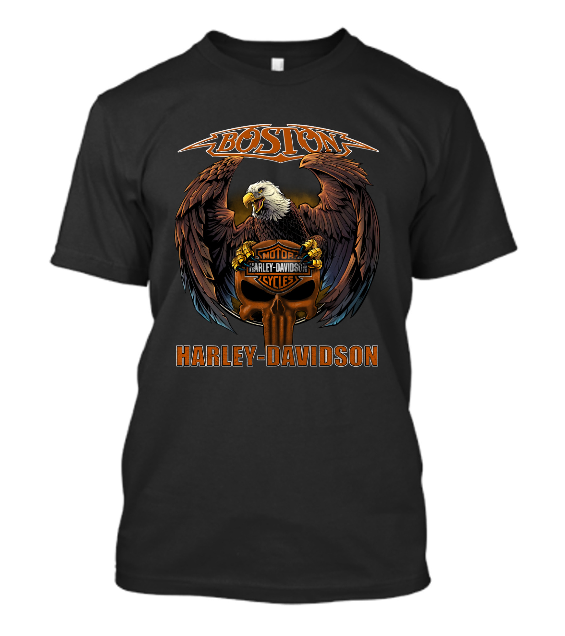 Boston Harley Davidson Eagle Motor Cycles T-Shirt