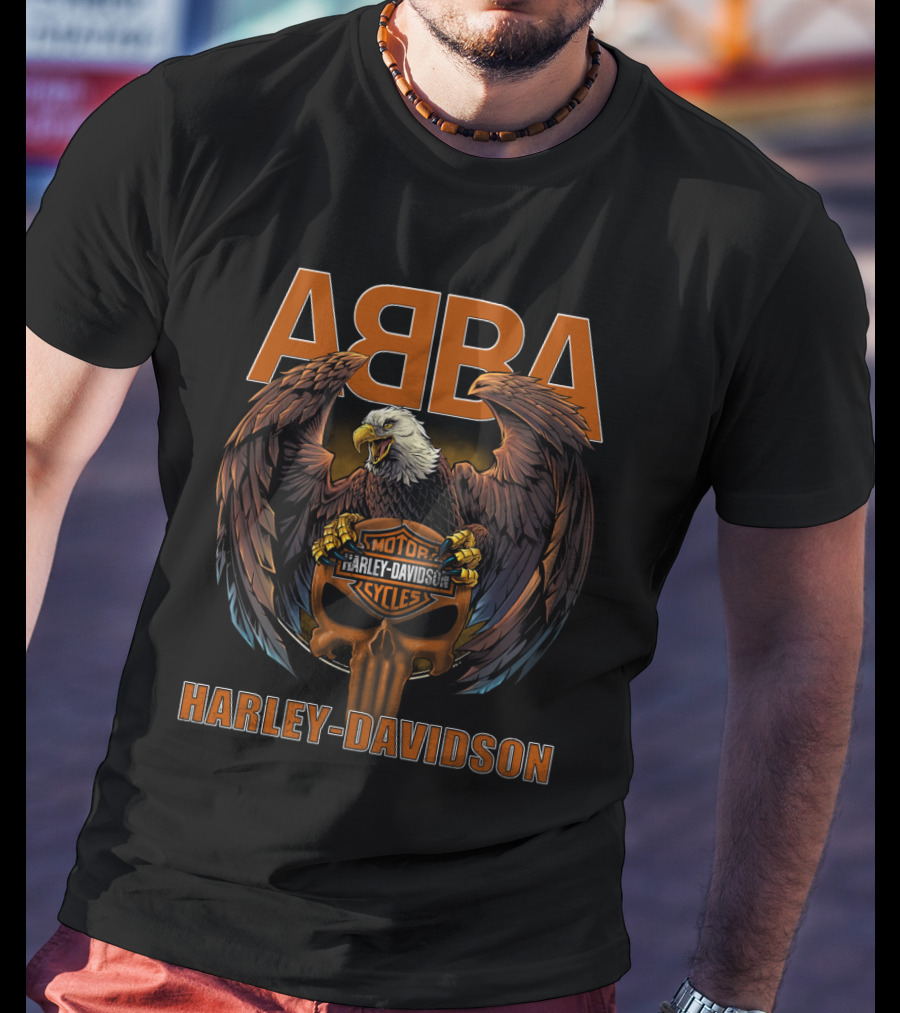 Abba Harley Davidson Motorcycles Eagle T-Shirt