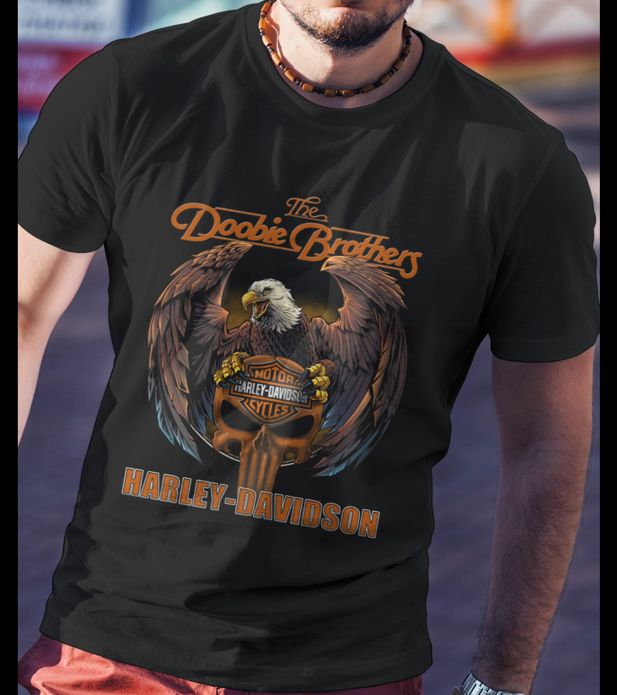 The Doobie Brothers Harley Davidson Motor Cycles Eagle T-Shirt