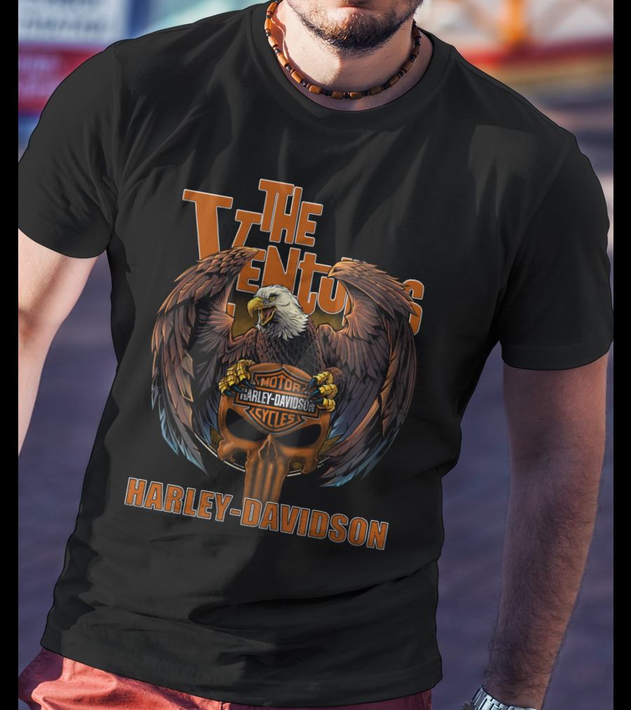 The Ventures Harley Davidson Eagle Motorcycles T-Shirt