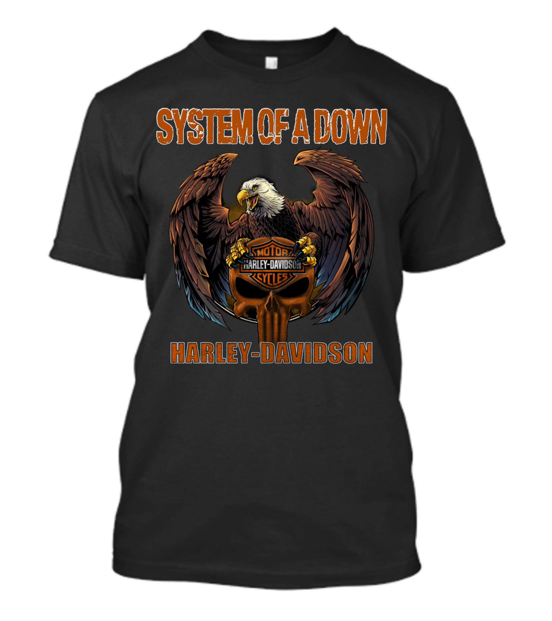 System Of A Down Motorcycle Harley Davidson Eagle T-Shirt