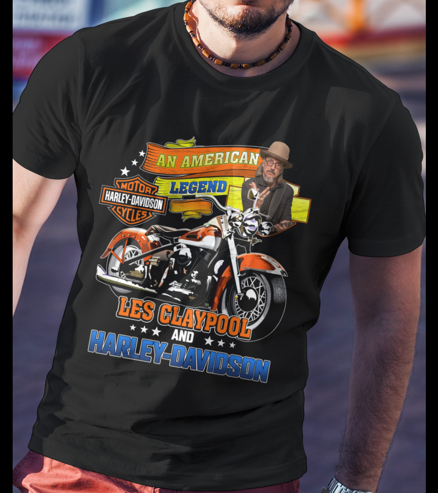 An American Legend Les Claypool And Harley Davidson Cycles T-Shirt