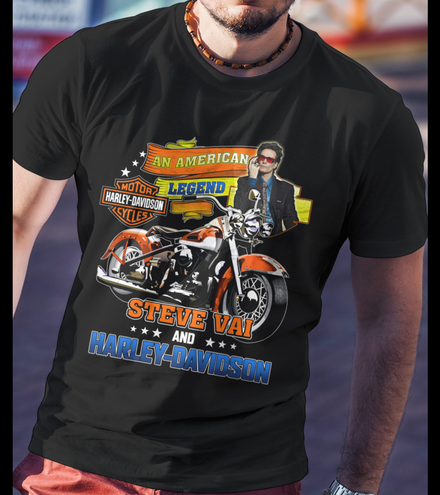 Steve Vai An American Legend Harley Davidson Motor Cycles T-Shirt