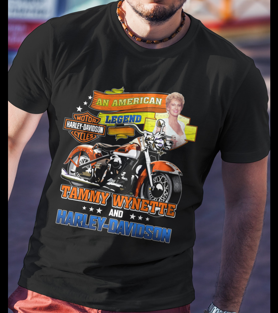 An American Legend Tammy Wynette And Harley Davidson Motor Cycles T-Shirt