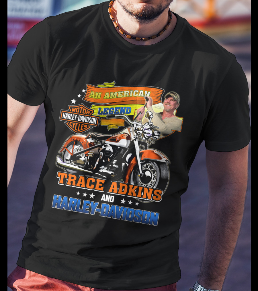 An American Legend Trace Adkins And Harley Davidson T-Shirt