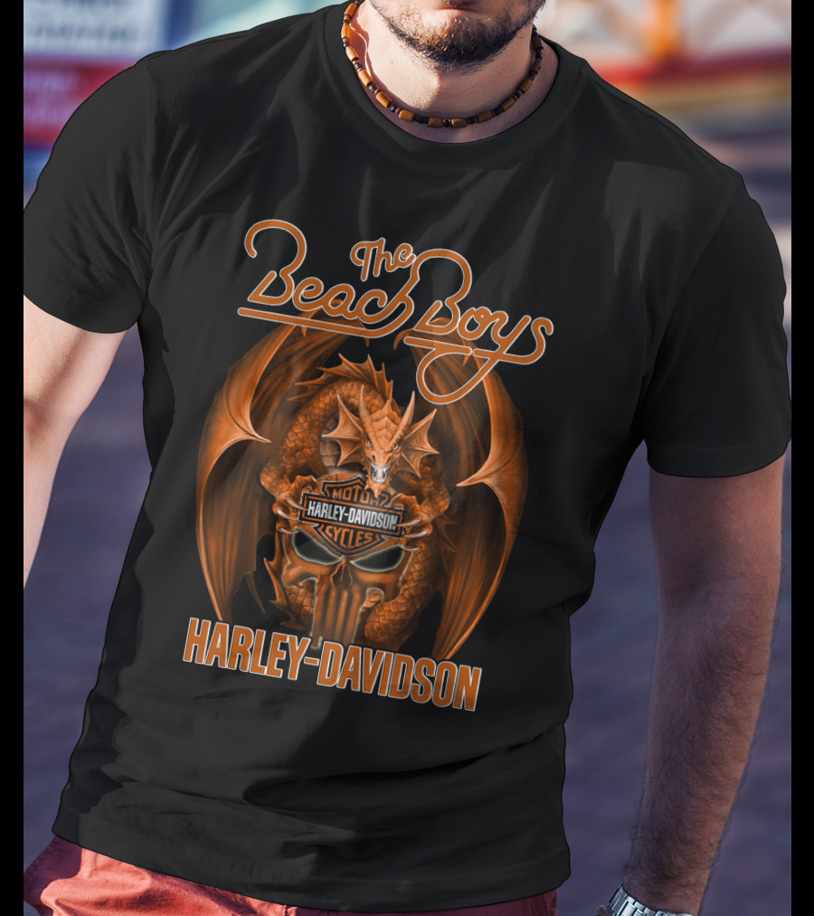 The Beach Boys Harley Davidson Moto Dragon Cycles T-Shirt