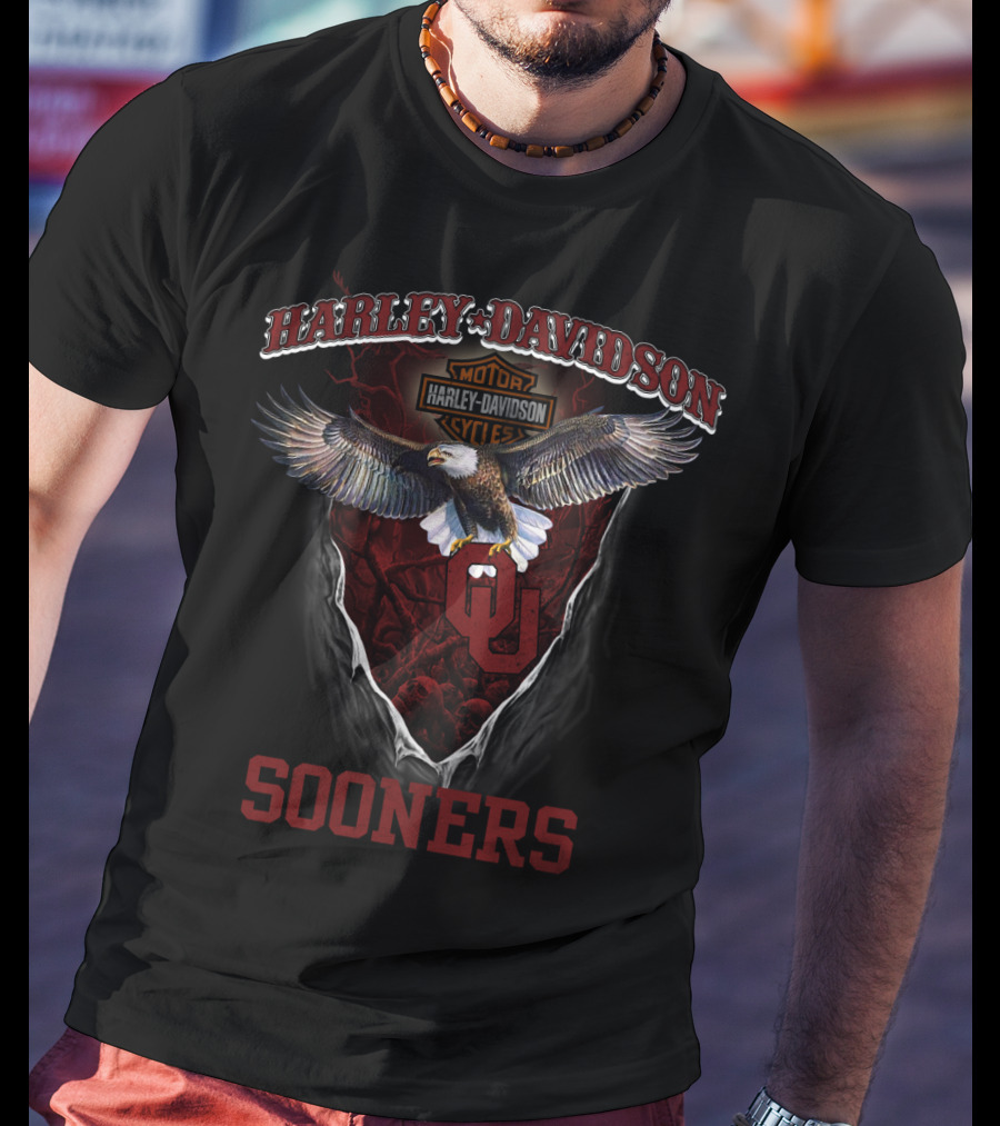 Harley Davidson Oklahoma Sooners Eagle T-Shirt