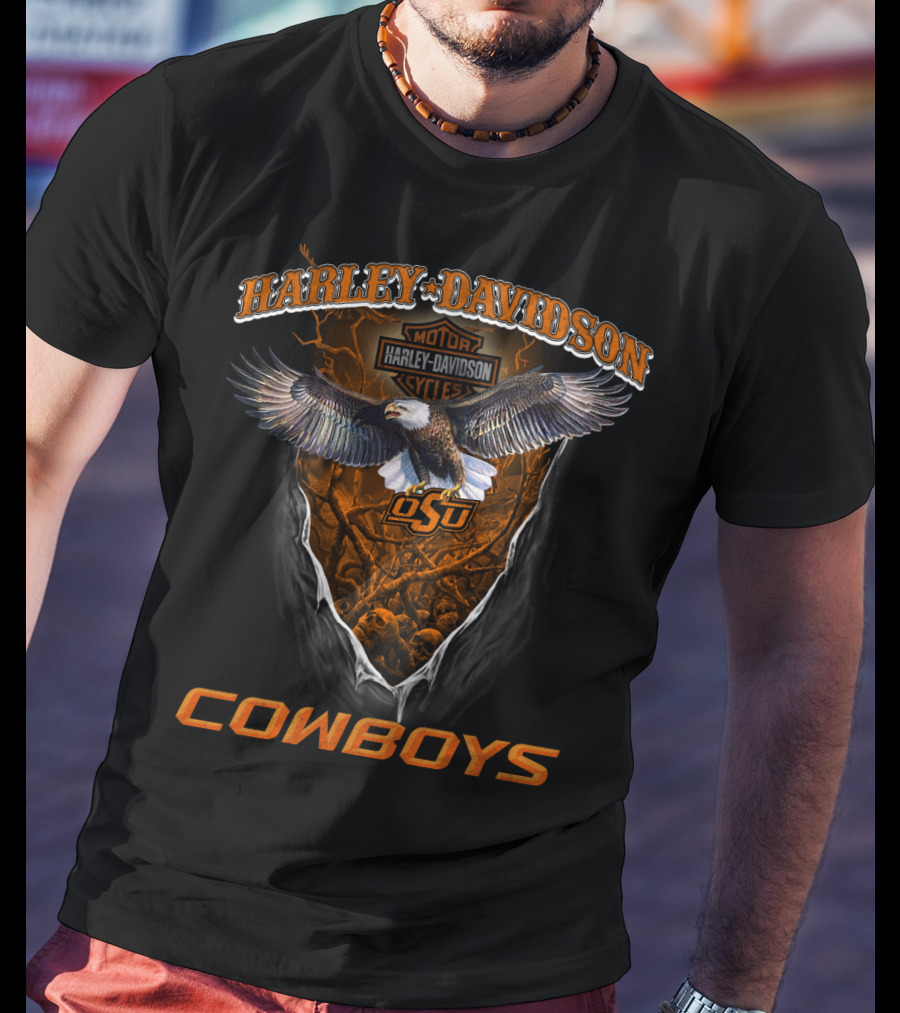 Harley Davidson Motor Harley Davidson Cycles Osu Cowboys T-Shirt