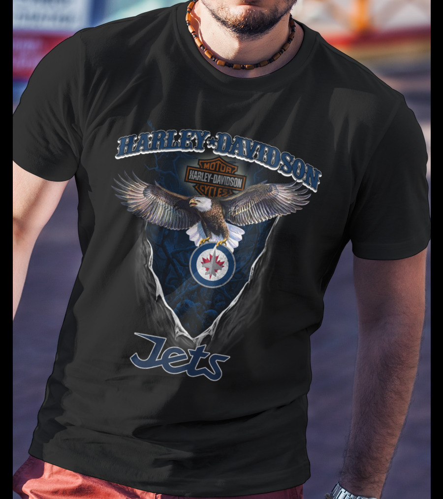 Harley Davidson Winnipeg Jets Nhl Eagle T-Shirt