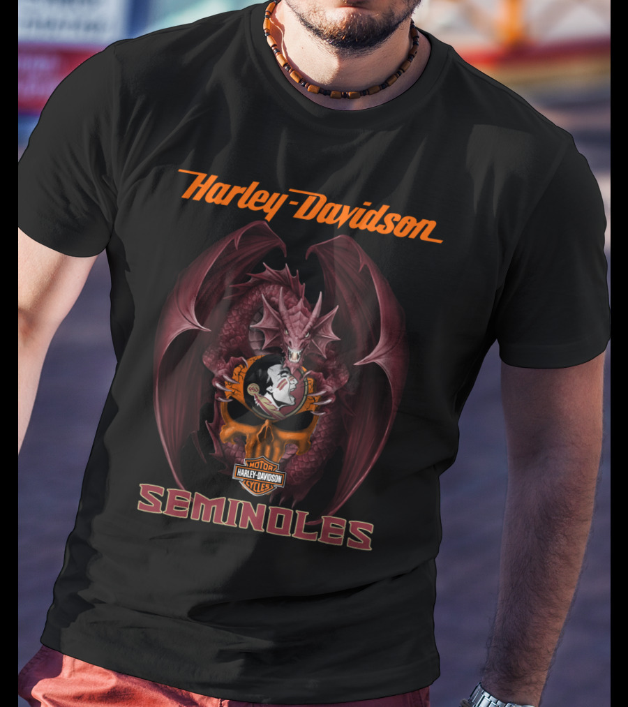Harley Davidson Seminoles Dragon Florida State Seminoles T-Shirt