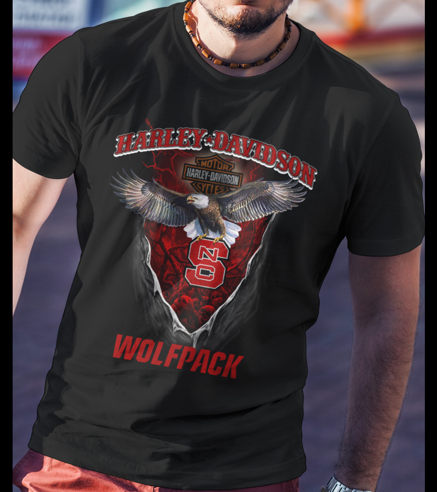 Harley Davidson Nc State Wolfpack Eagle T-Shirt