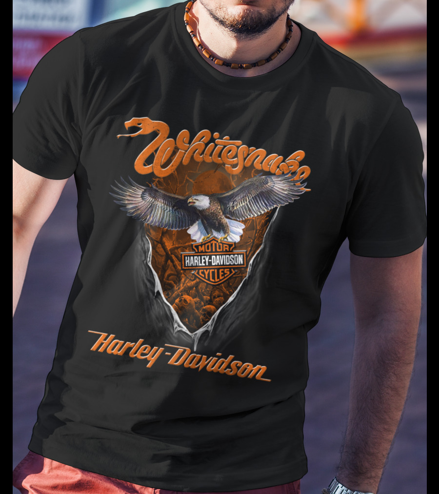 Whitesnake Harley Davidson Eagle Motorcycles T-Shirt