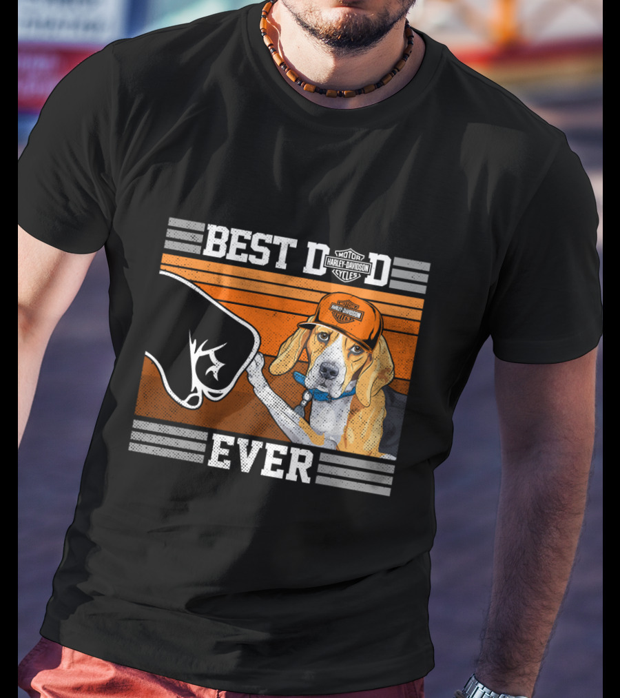 Best Dog Dad Ever Motor Harley Davidson Cycles T-Shirt