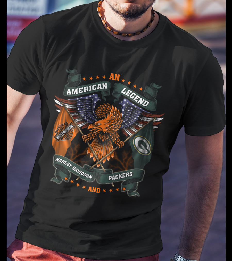 An American Legend Harley Davidson Packers T-Shirt