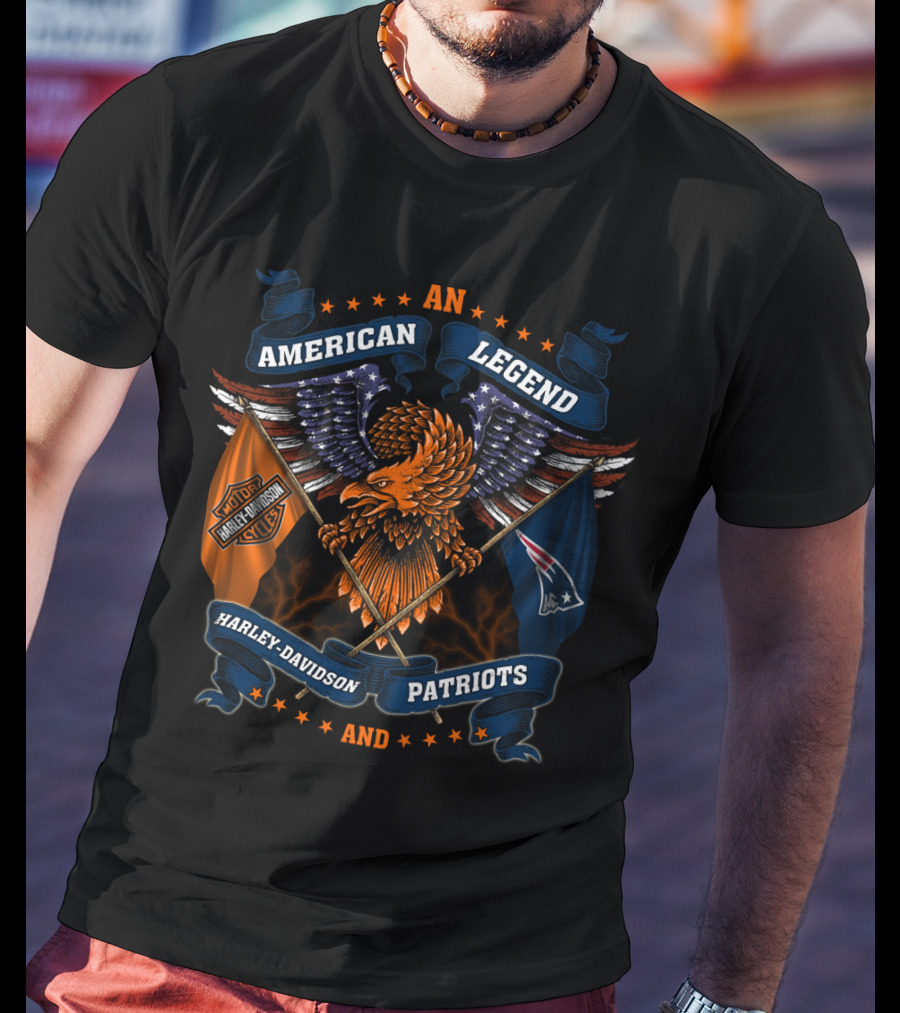 New England Patriots Nfl Harley Davidson An American Legend Patriots T-Shirt