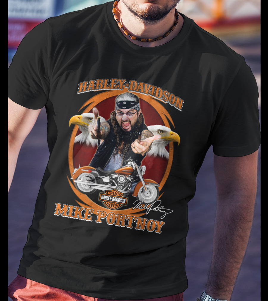 Harley Davidson Motor Cycles Mike Portnoy Eagles T-Shirt