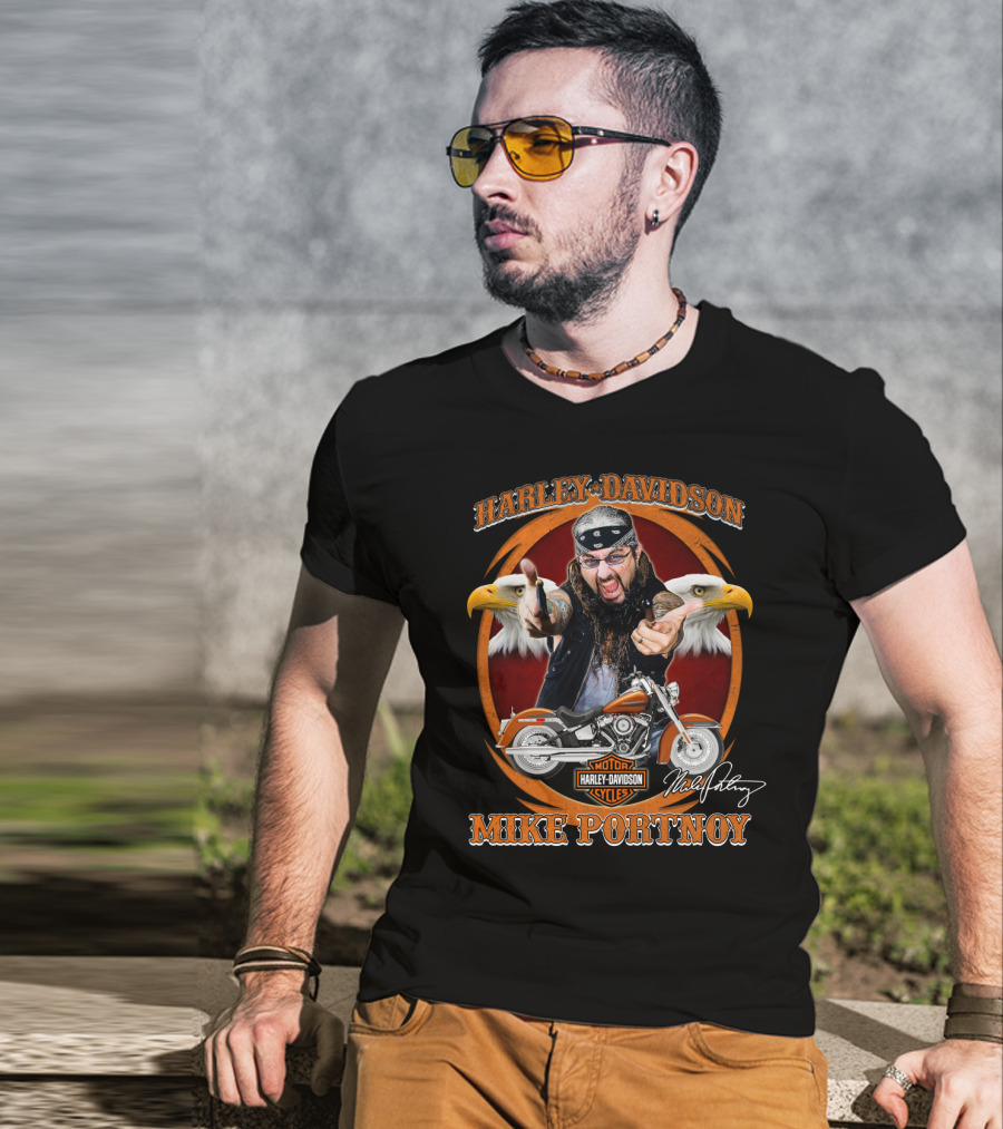 Harley Davidson Motor Cycles Mike Portnoy Eagles T-Shirt