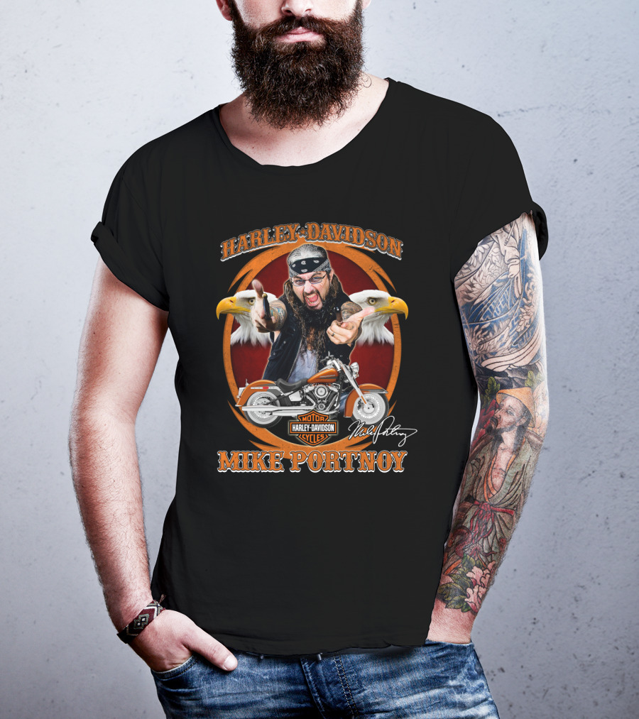 Harley Davidson Motor Cycles Mike Portnoy Eagles T-Shirt