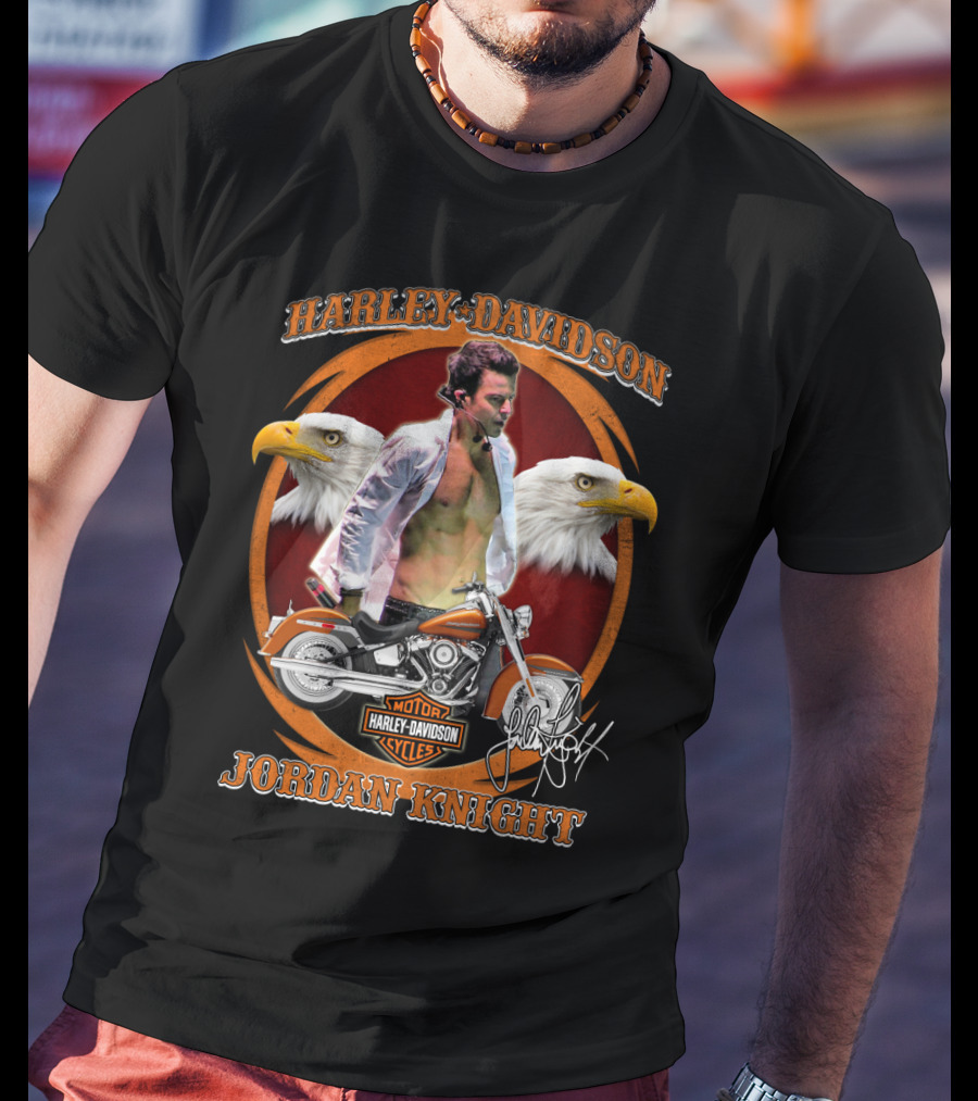 Harley Davidson Motorcycles Jordan Knight Eagle T-Shirt