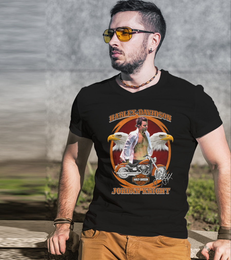 Harley Davidson Motorcycles Jordan Knight Eagle T-Shirt