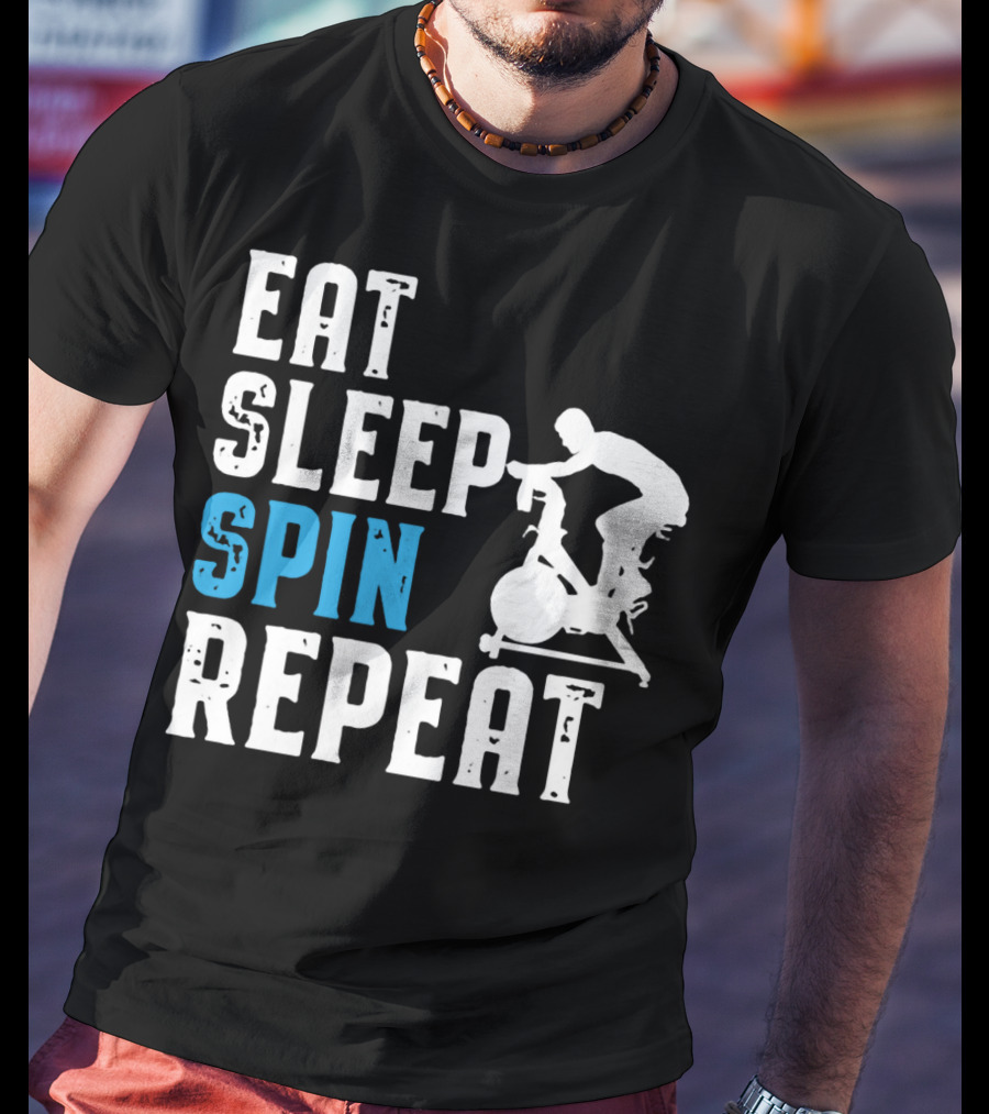 Eat Sleep Spin Repeat Spinning And Indoor Cycling T-Shirt