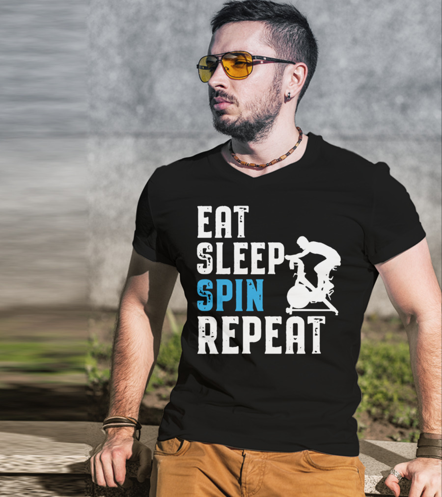 Eat Sleep Spin Repeat Spinning And Indoor Cycling T-Shirt