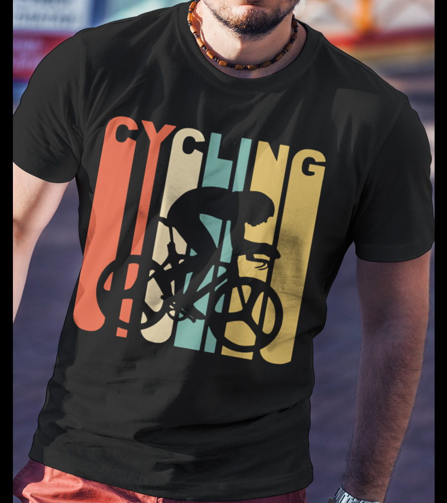 Cycling Retro 1970's Style Cyclist T-Shirt