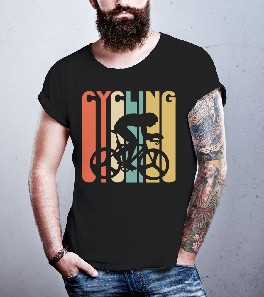 Cycling Retro 1970's Style Cyclist T-Shirt