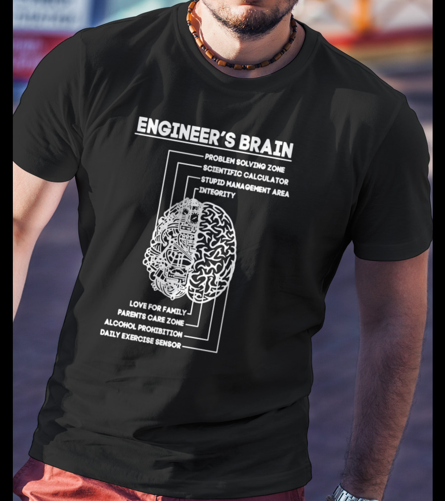 Engineer's Brain Problem Solving Scientific Calculator Love For Family Daily Exercise Sensor T-Shirt