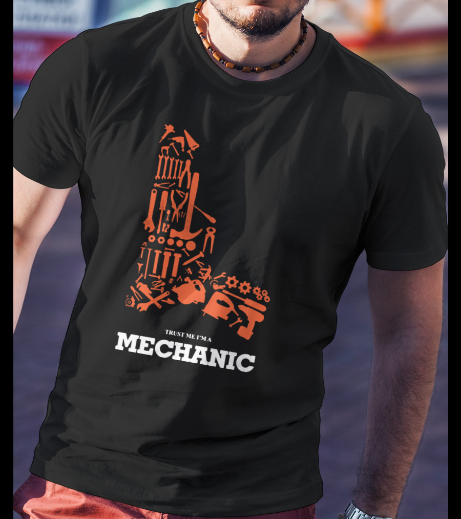Trust Me I'm A Mechanic Tools Icons T-Shirt