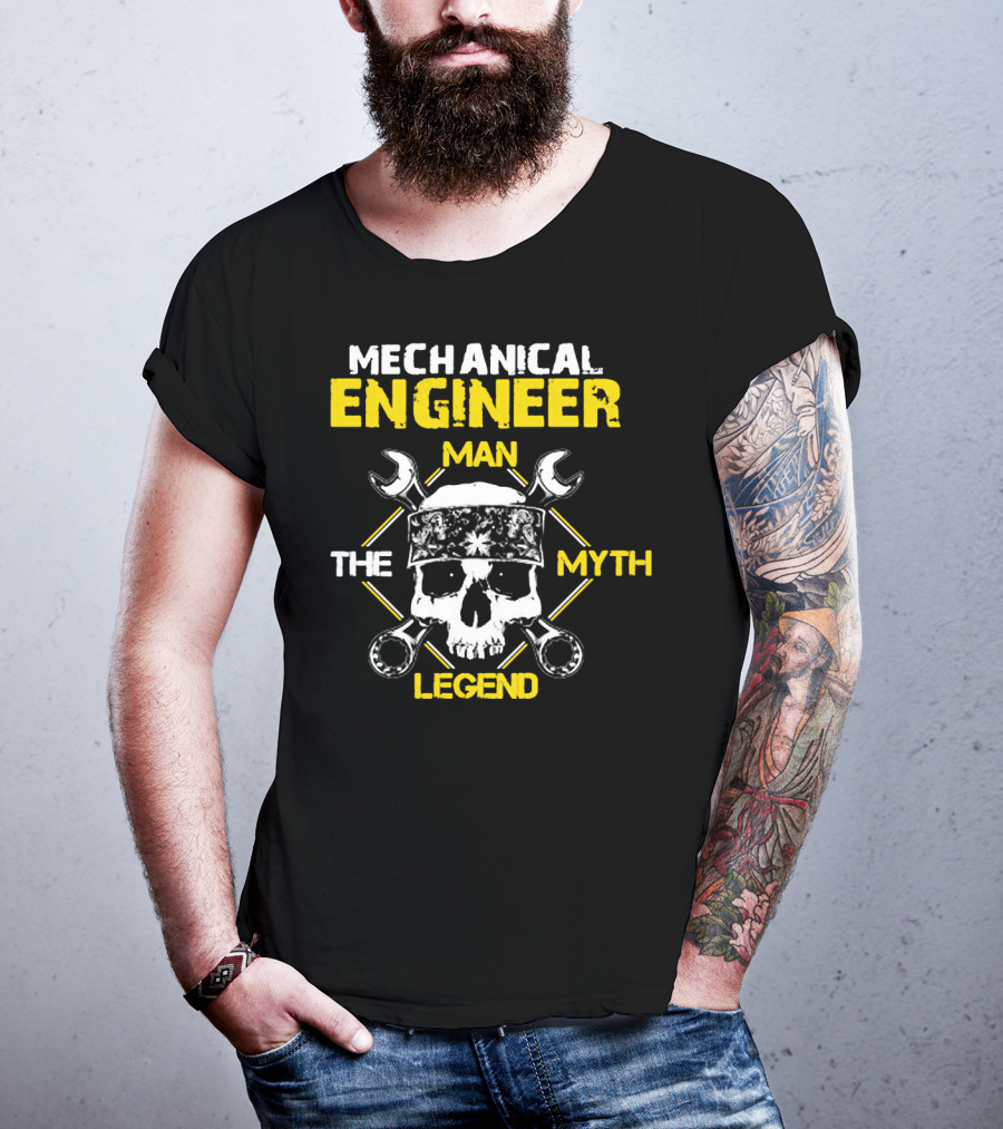 Mechanical Engineer Man The Myth The Legend Skull Wrenches Bandana T-Shirt