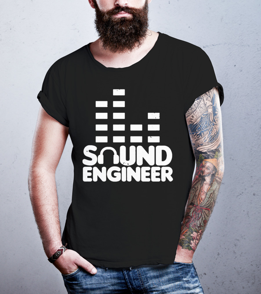 Sound Engineer Equalizer Headphone T-Shirt