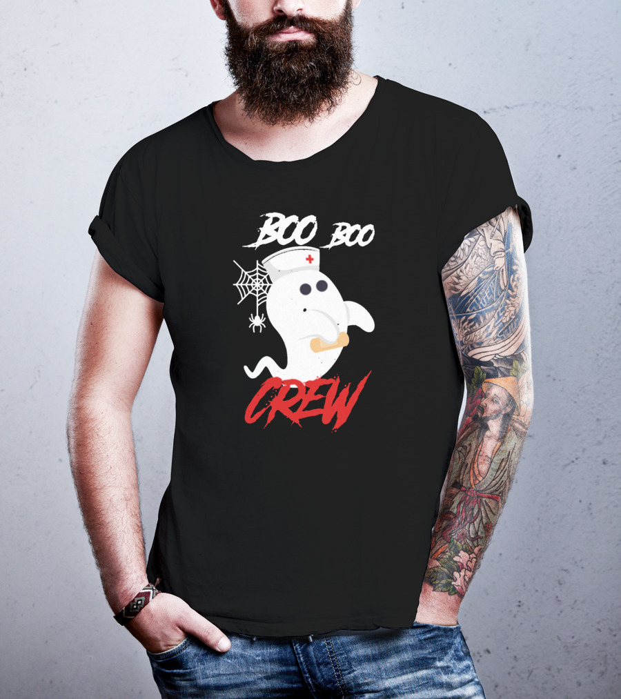 Boo Boo Crew Halloween Nurse Ghost Costume T-Shirt