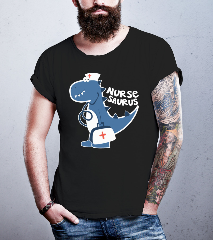 Nurse Saurus With Stethoscope And Medical Bag T-Shirt