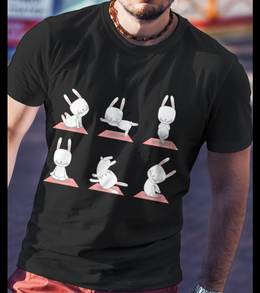 Bunny Yoga Funny Rabbits In Cute Yoga Poses T-Shirt